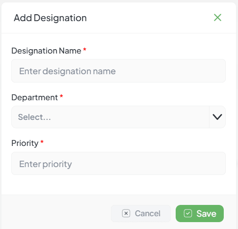 Add Designation