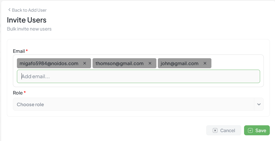 Bulk Invite Screenshot