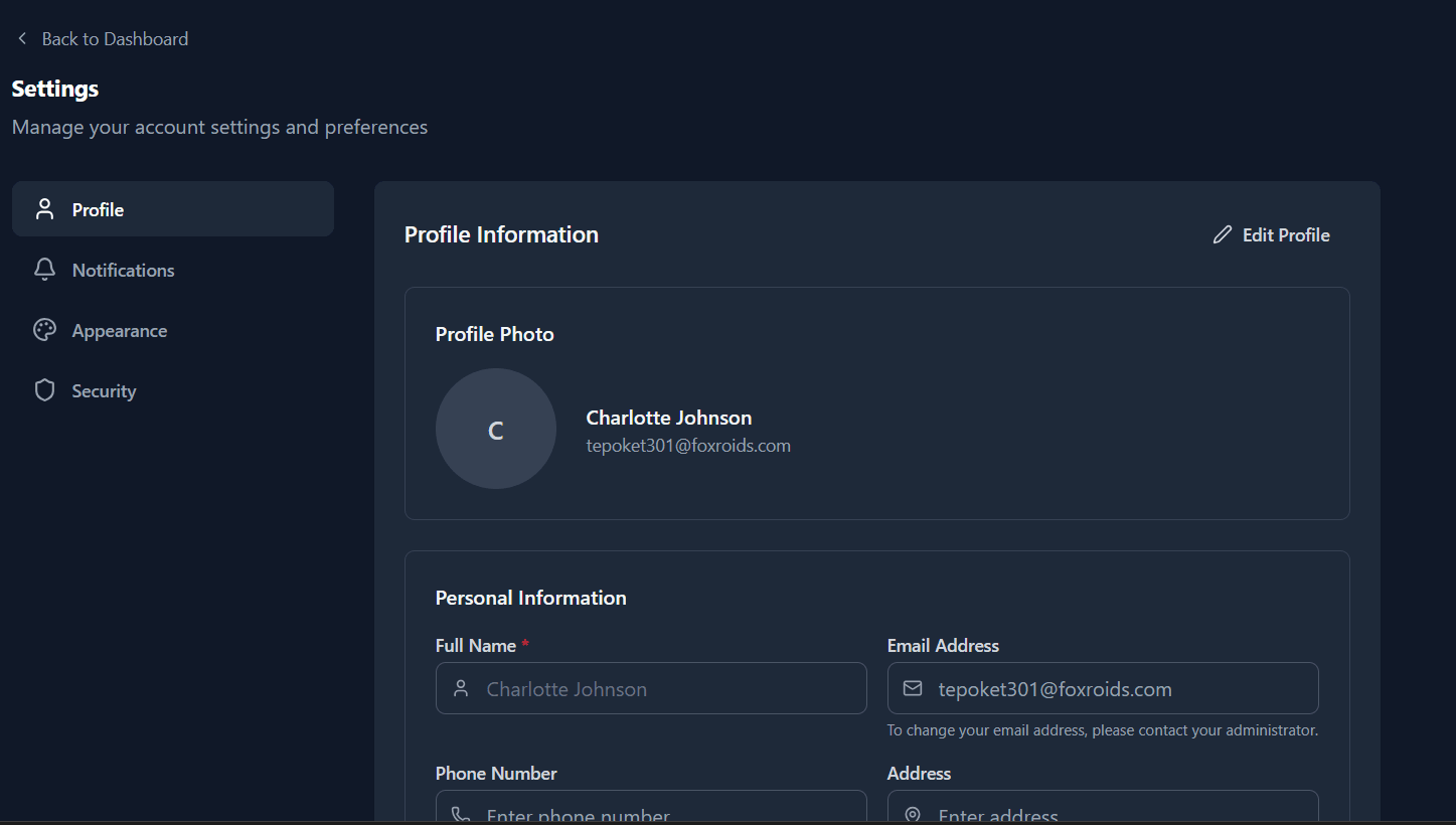 Guest Profile Settings