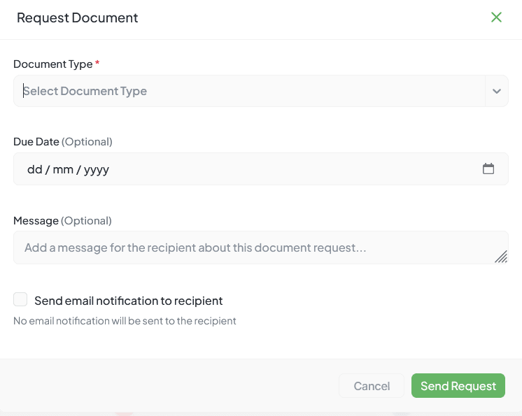 Request Document Interface